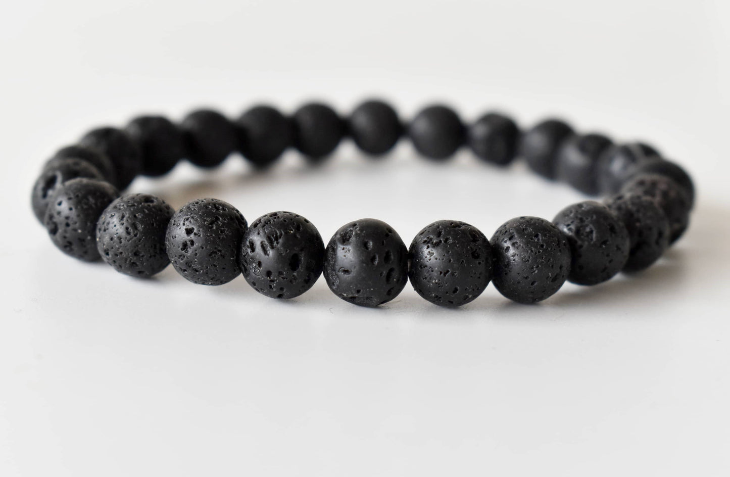 Gemstone Beaded Lava Bracelet