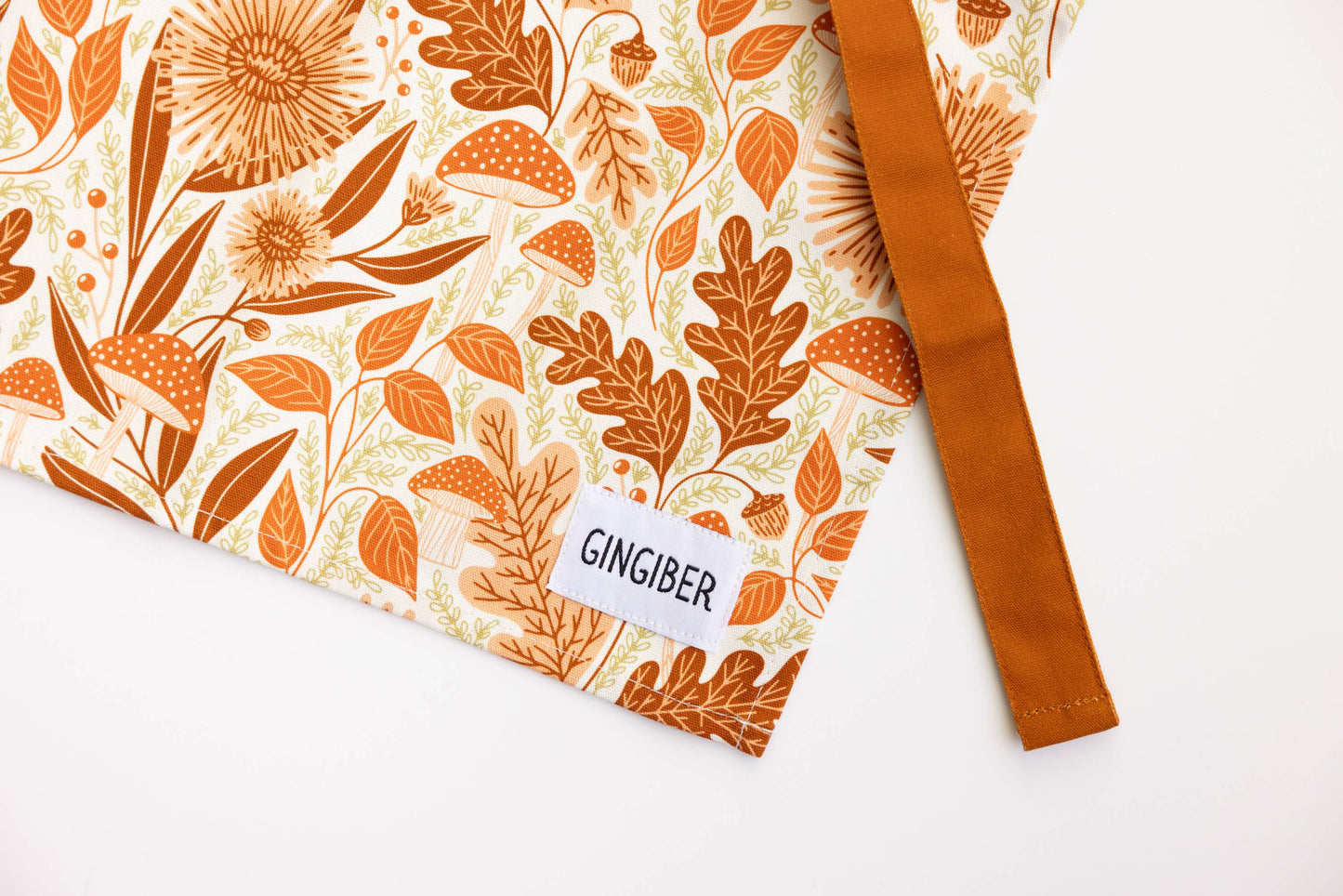 Mushroom Medley Apron - Fall Kitchen Decor