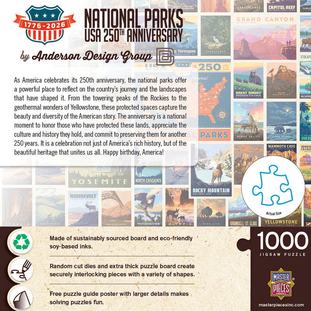 America's National Parks 250th Anniversary 1000 Piece Jigsaw Puzzle