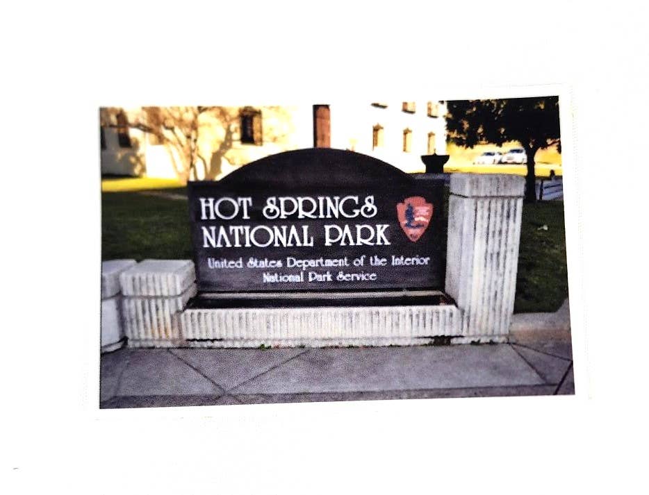 Hot Springs National Park Sign Vinyl Sticker