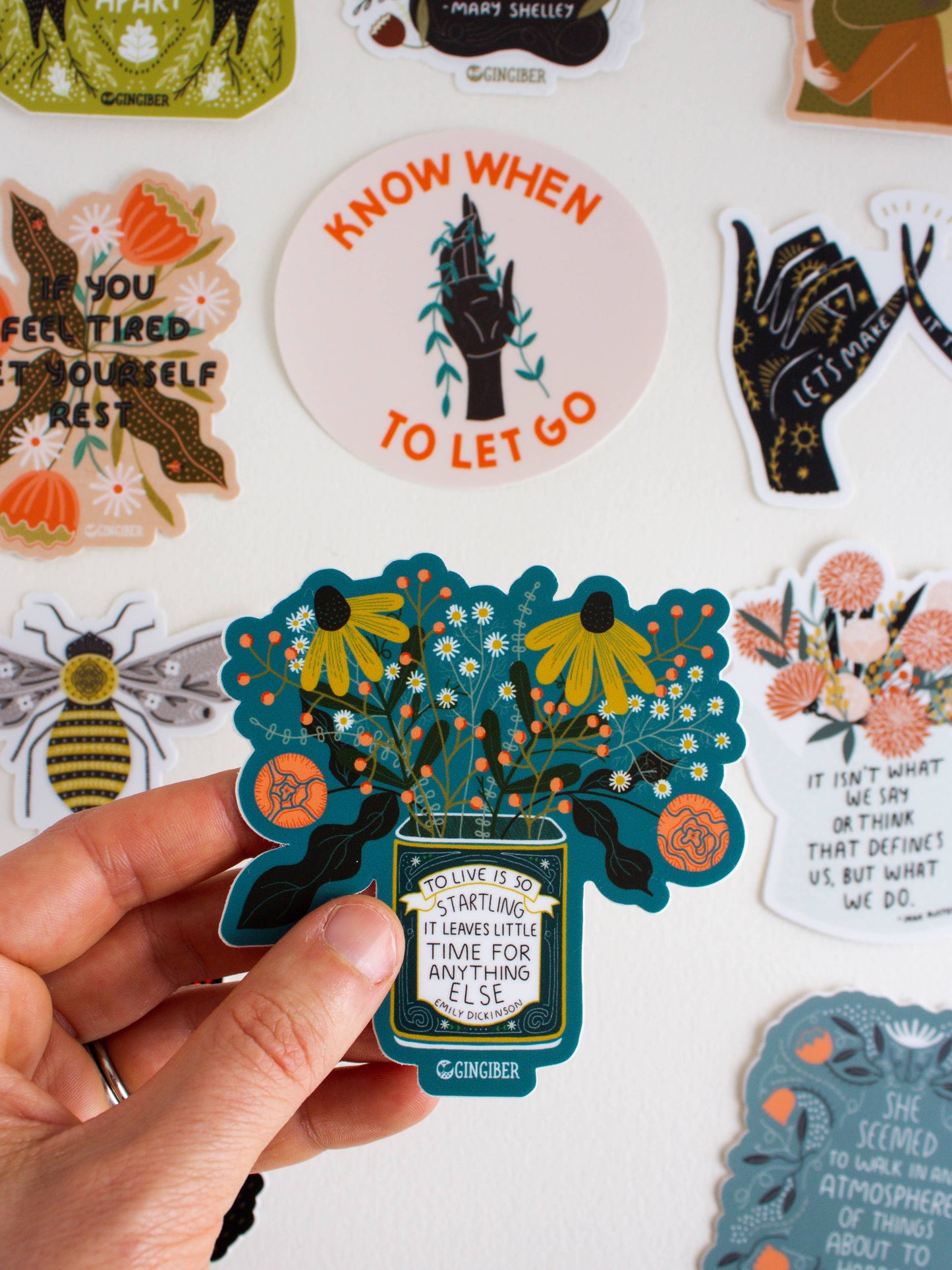 Flower Tin Sticker - Die-Cut, Botanical