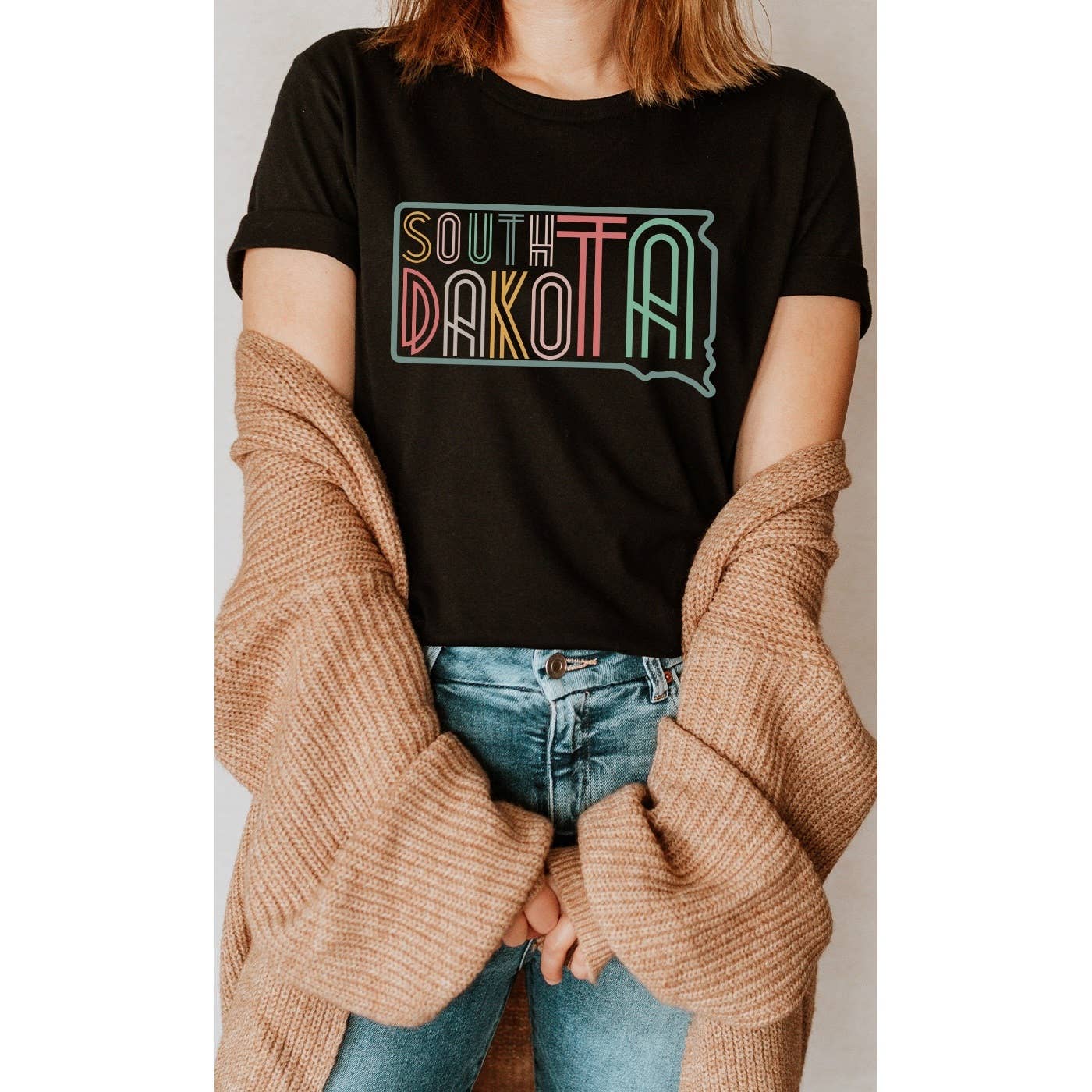 Neon Arkansas Shape Graphic Tee