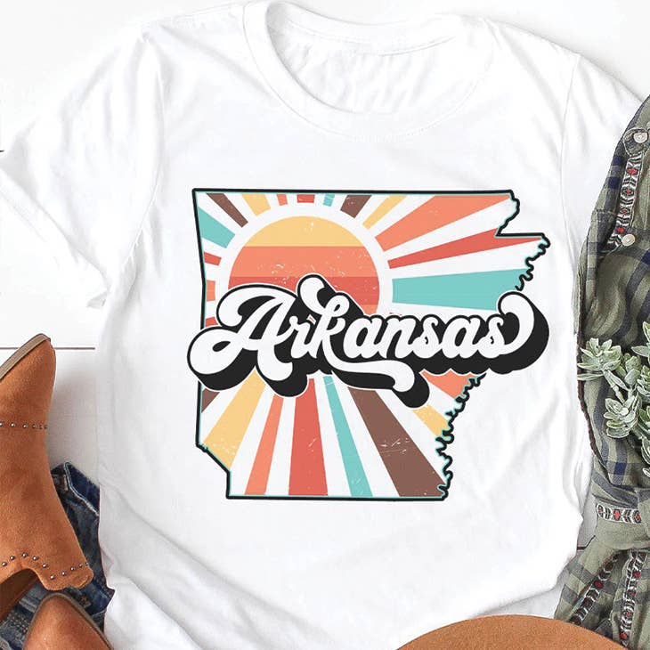 Arkansas Retro State Graphic Tee