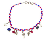 Crystal Chip Stone Macrame Rope Anklet