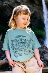 Youth National Parks Map Tee