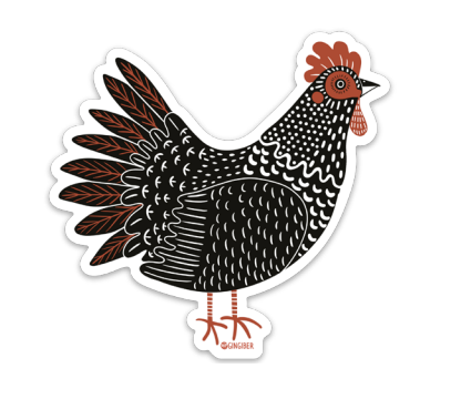 Chicken Sticker - Die-Cut, Farmhouse