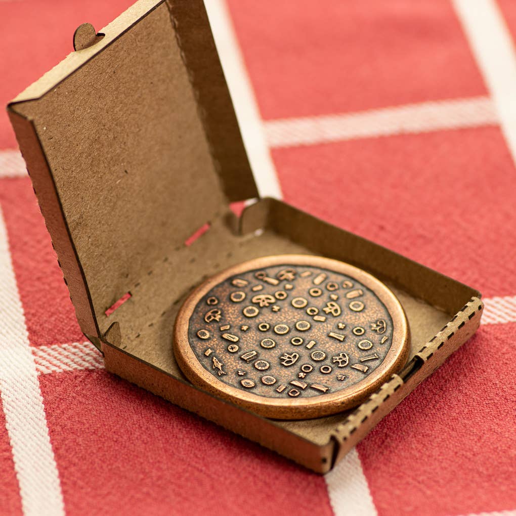 Supreme Pizza Copper Coin & Mini Pizza Box | Made in Arkansas