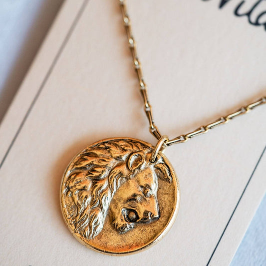 Lion Heritage Button Pendant
