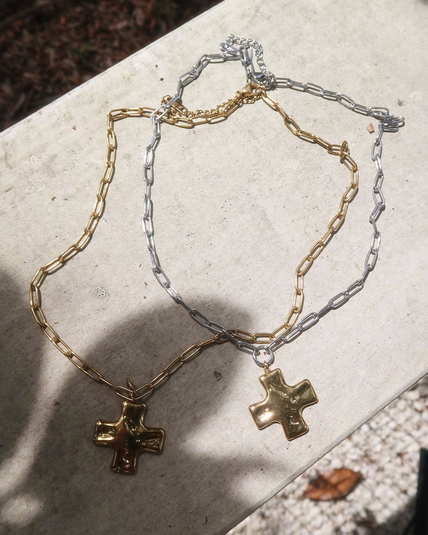 Magnolia Cross Necklace : Hypoallergenic, Water Resistant, & Made in Arkansas