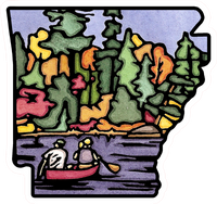 Vinyl Sticker Arkansas State On the Water