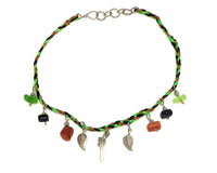 Crystal Chip Stone Macrame Rope Anklet