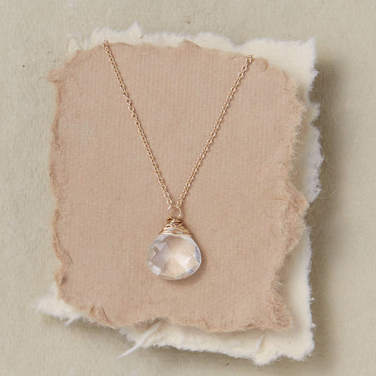 Pantone Necklace - Clear Quartz Natural Stone Necklace