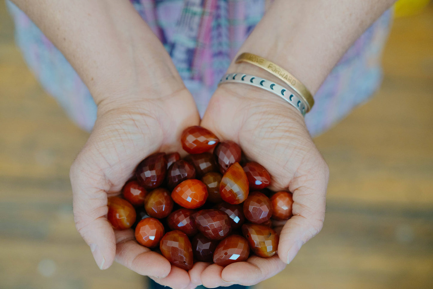Zara Natural Stone Drop Necklace | Carnelian
