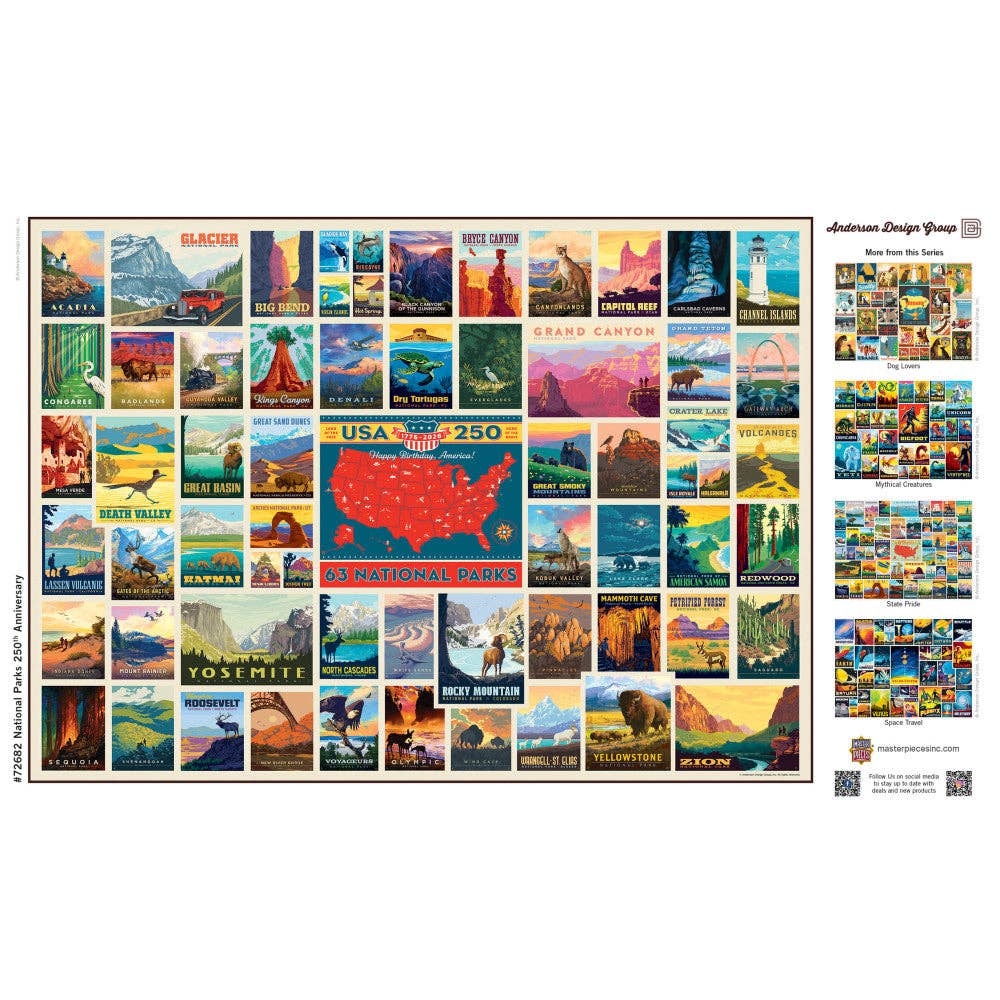 America's National Parks 250th Anniversary 1000 Piece Jigsaw Puzzle