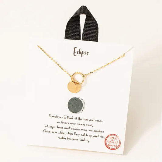 Dainty Eclipse Charm Necklace