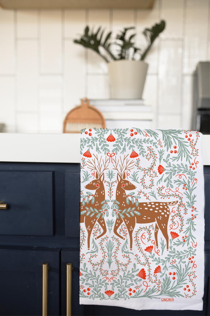 Deer Tea Towel
