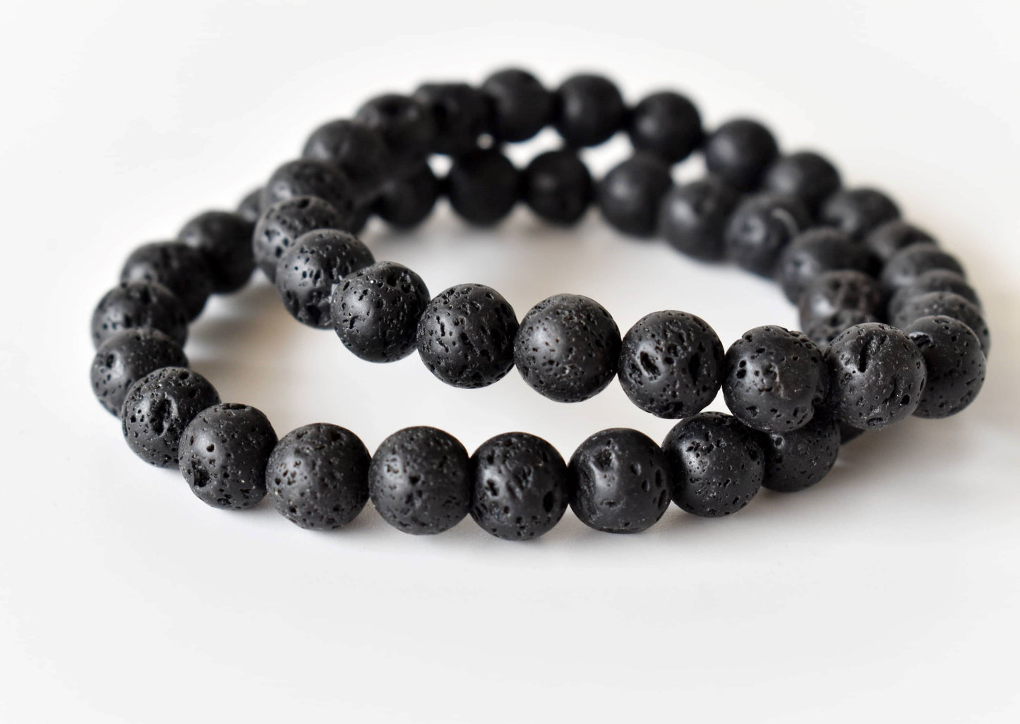Gemstone Beaded Lava Bracelet