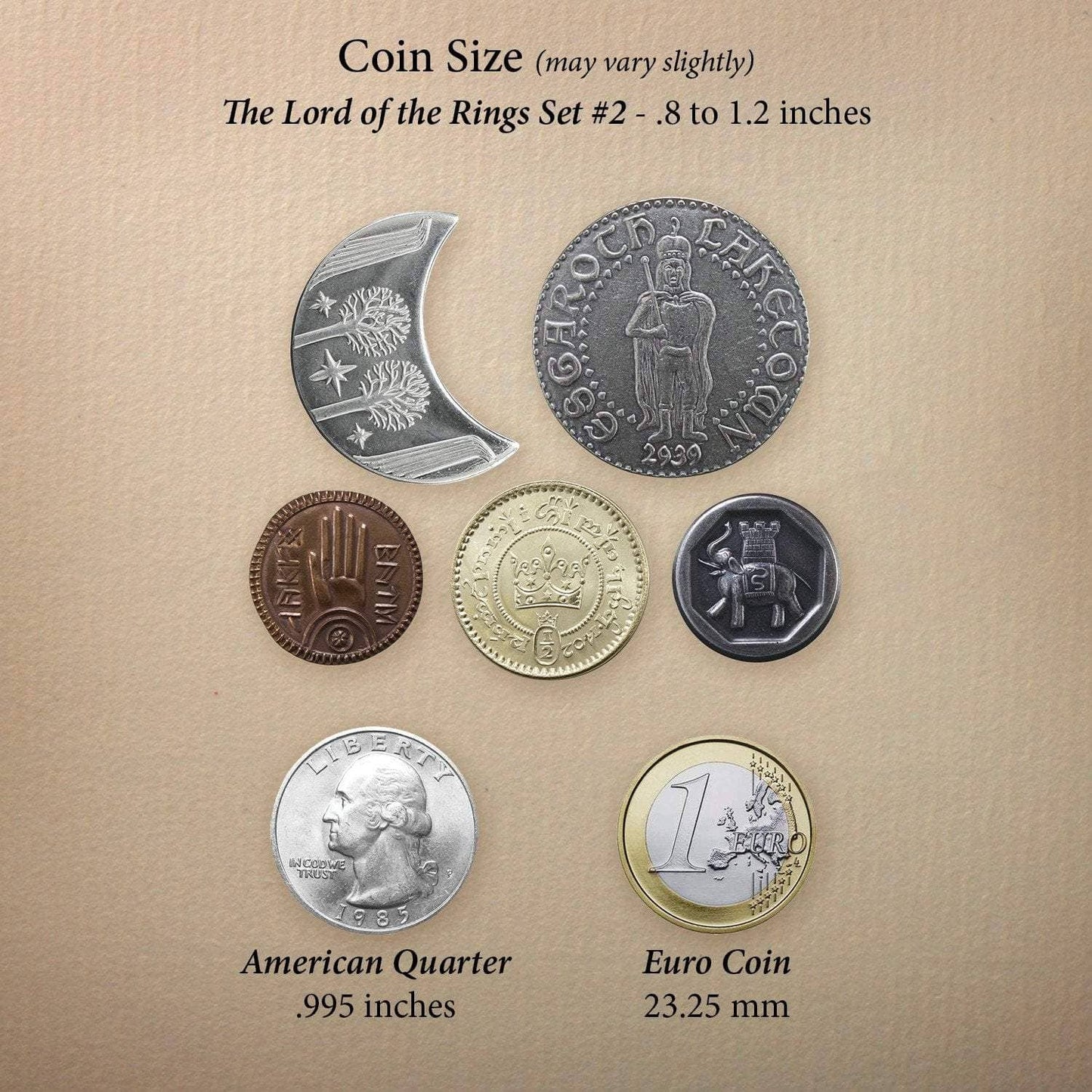 The Lord of the Rings Set #2 - Middle-earth Set of Five Coins