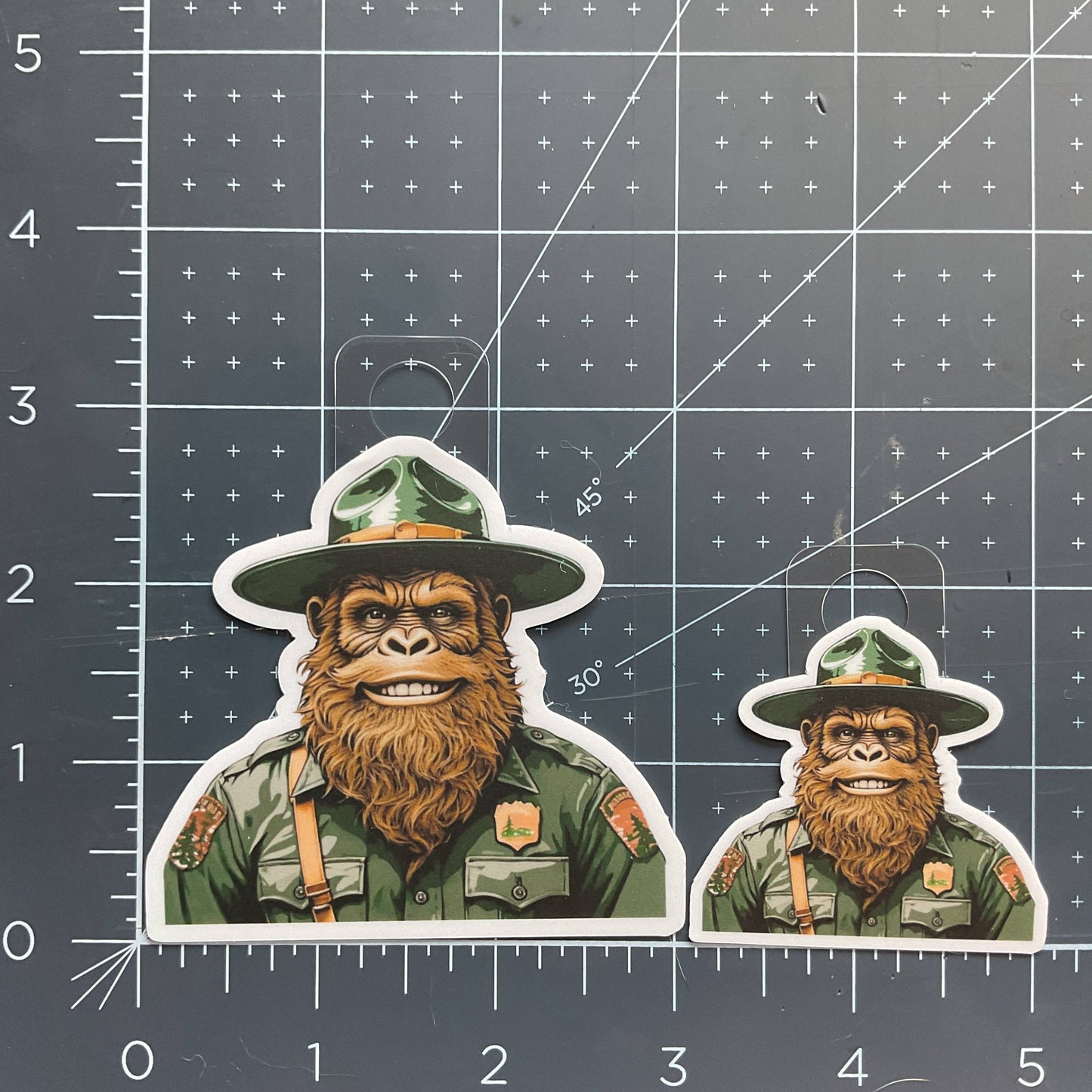 Happy Park Ranger Sasquatch or Bigfoot Vinyl 3" Sticker