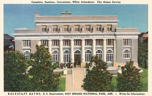 AR-132 Buckstaff Baths, Hot Springs - Vintage Image, Magnet