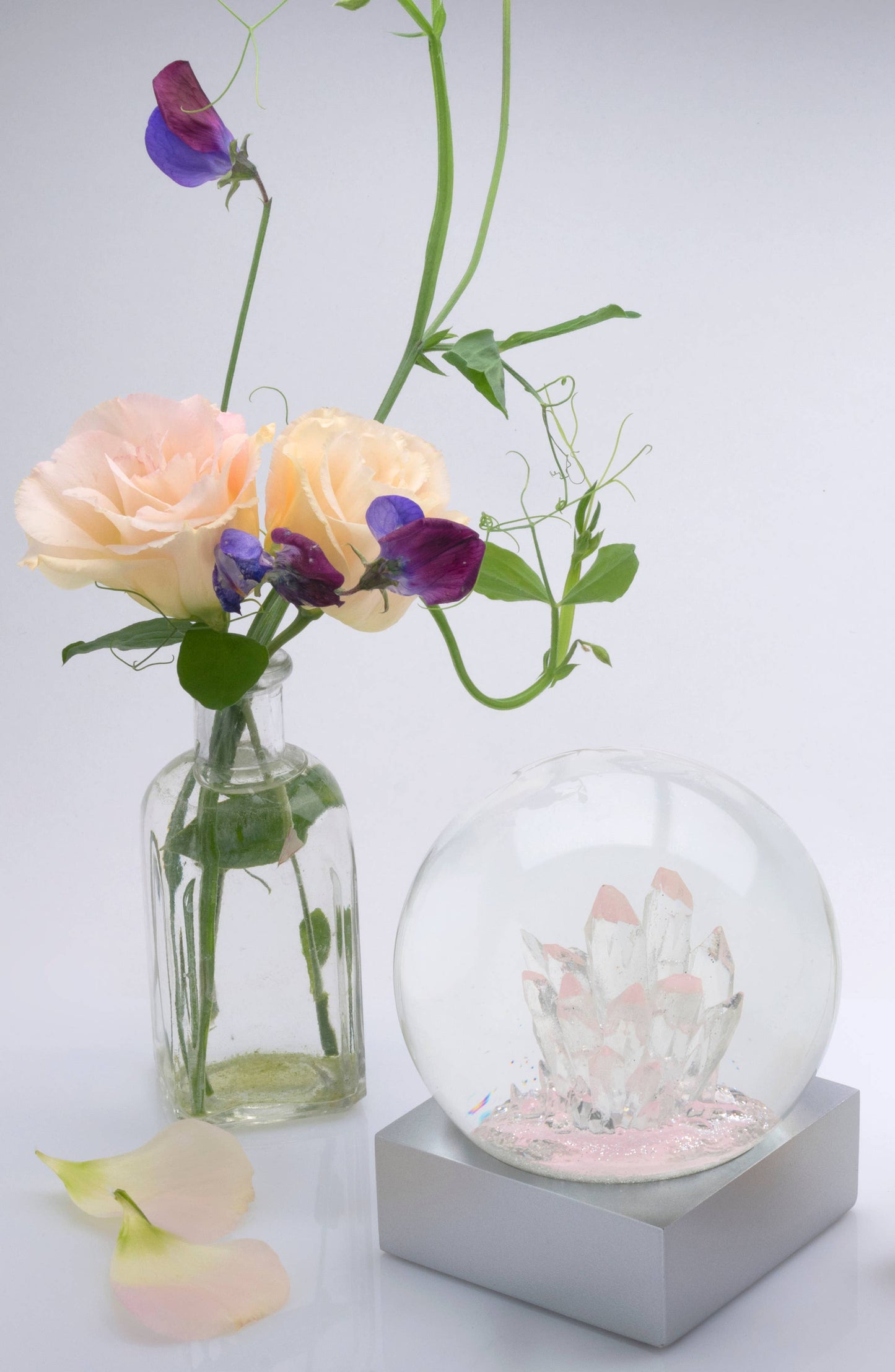 Quartz Crystal Snow Globe