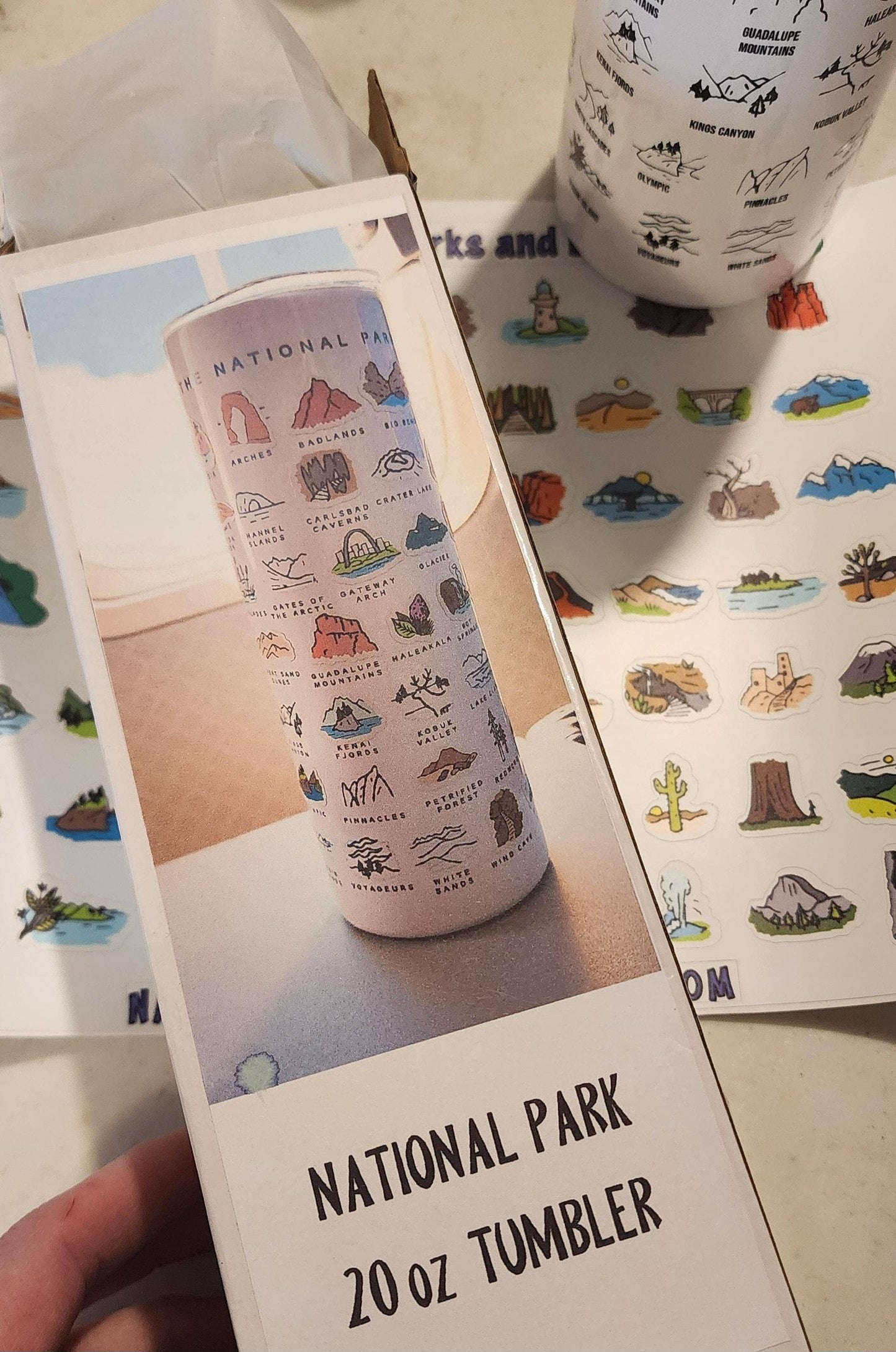 National Parks Checklist 20 oz Metal Tumbler