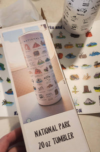 National Parks Checklist 20 oz Metal Tumbler