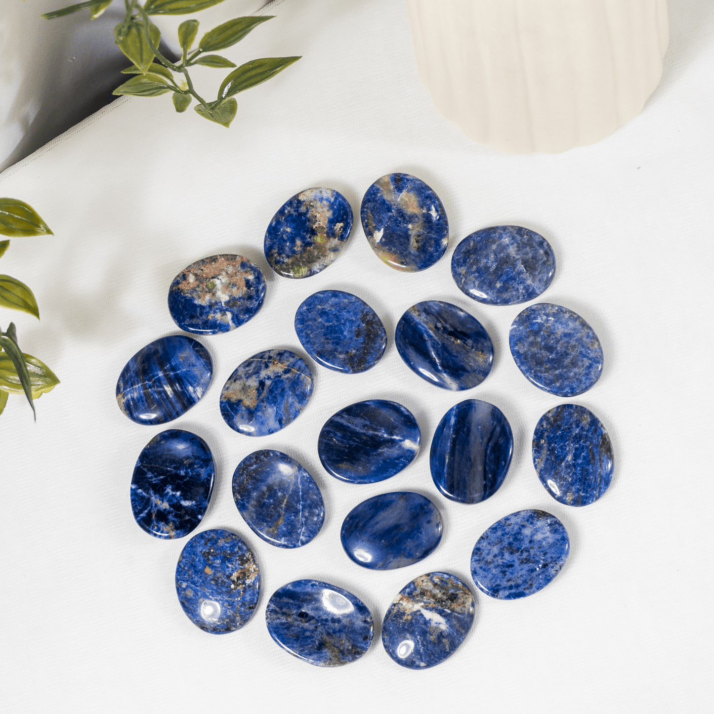 Sodalite Worry Stones, Pocket Crystal, Thumb Stones