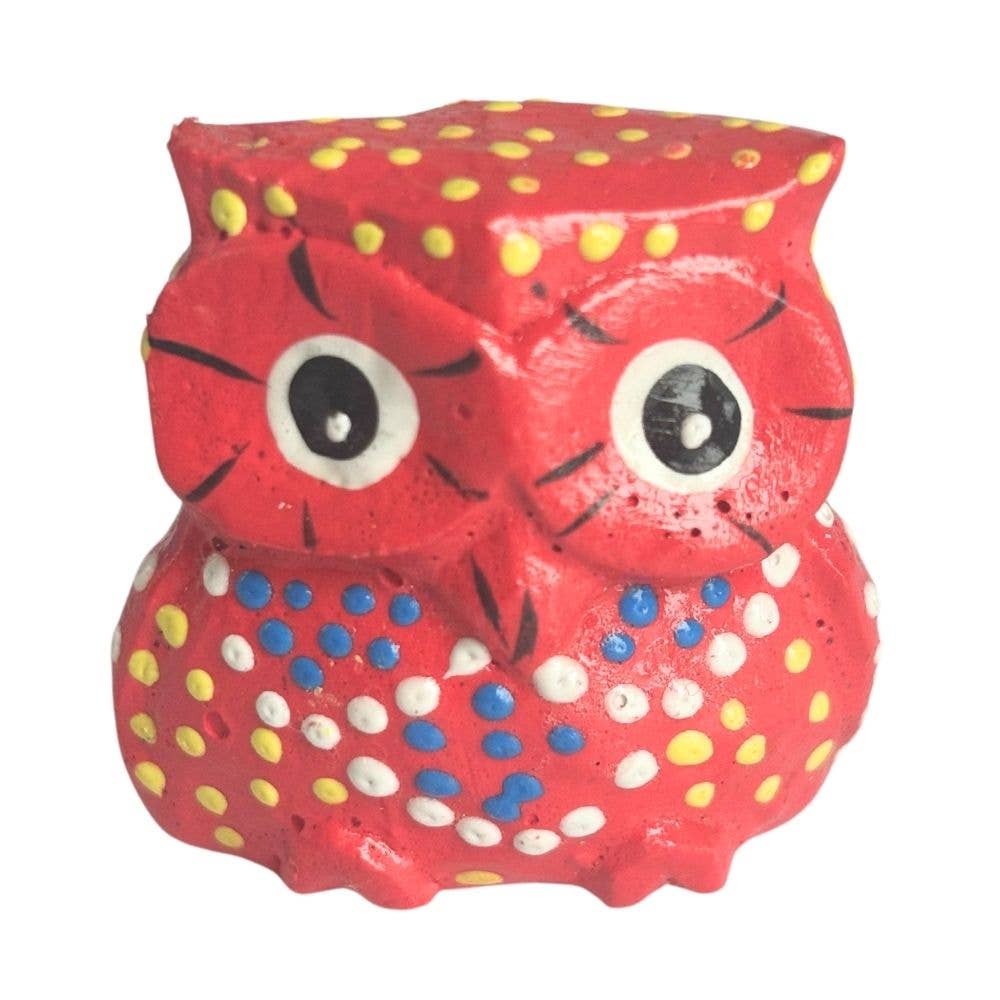 Wood Owl Figurine