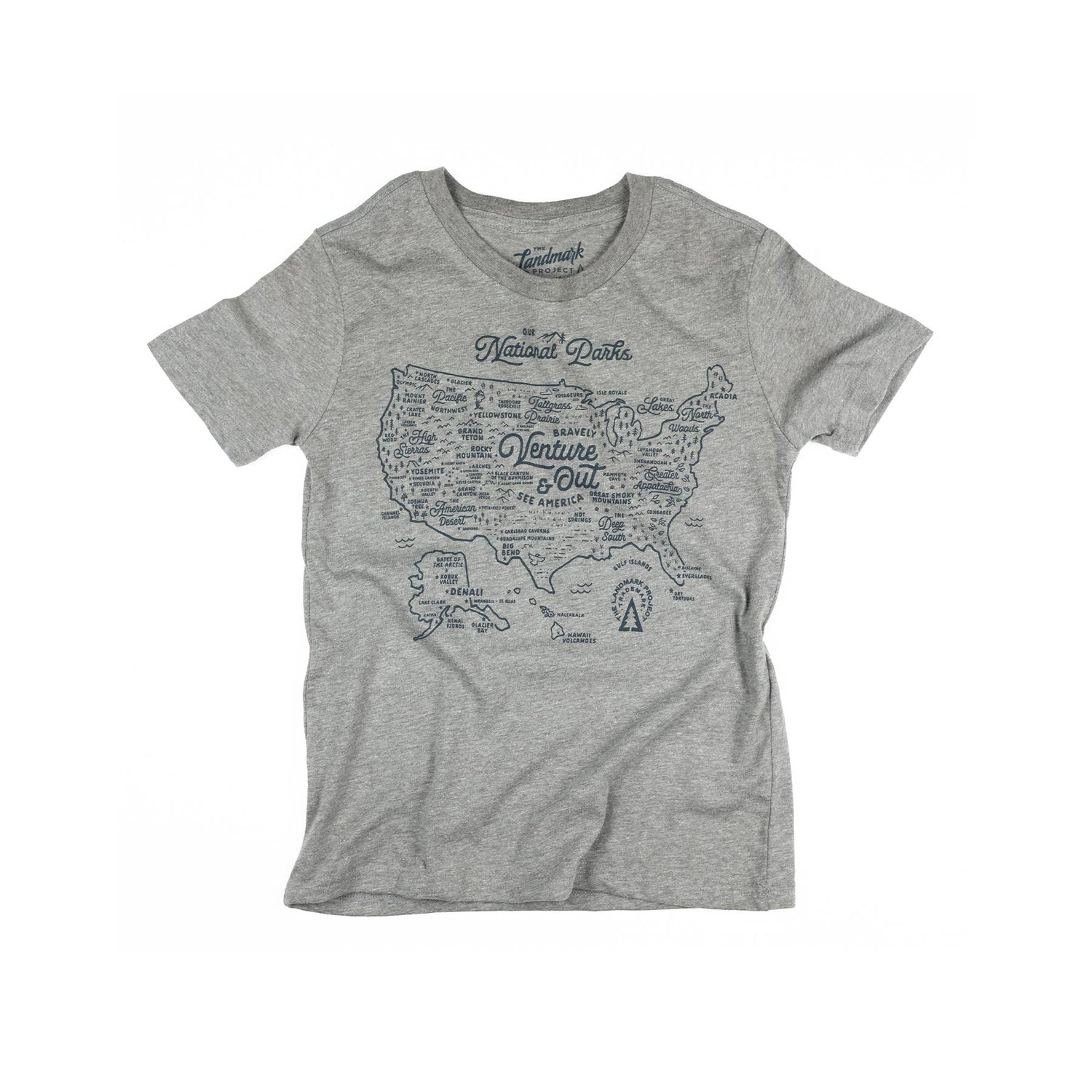 Youth National Parks Map Tee