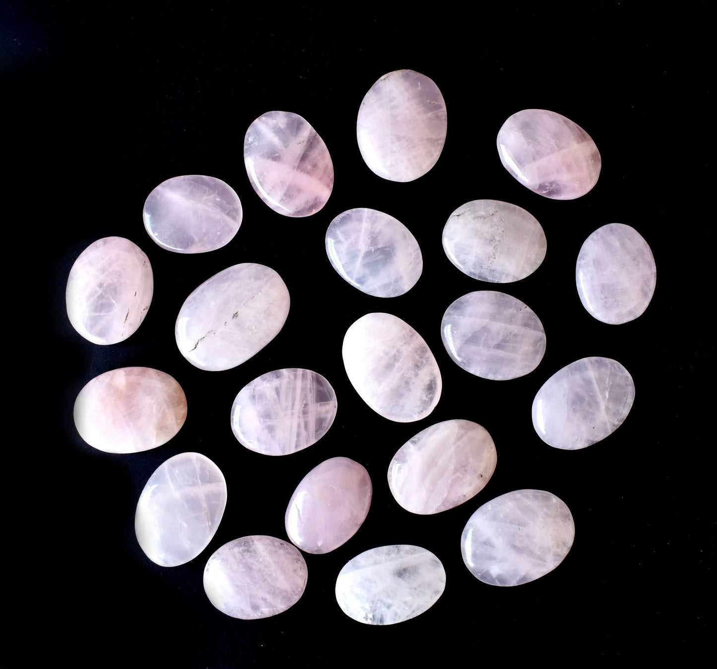 Rose Quartz Worry Stones, Pocket Crystal, Thumb Stones