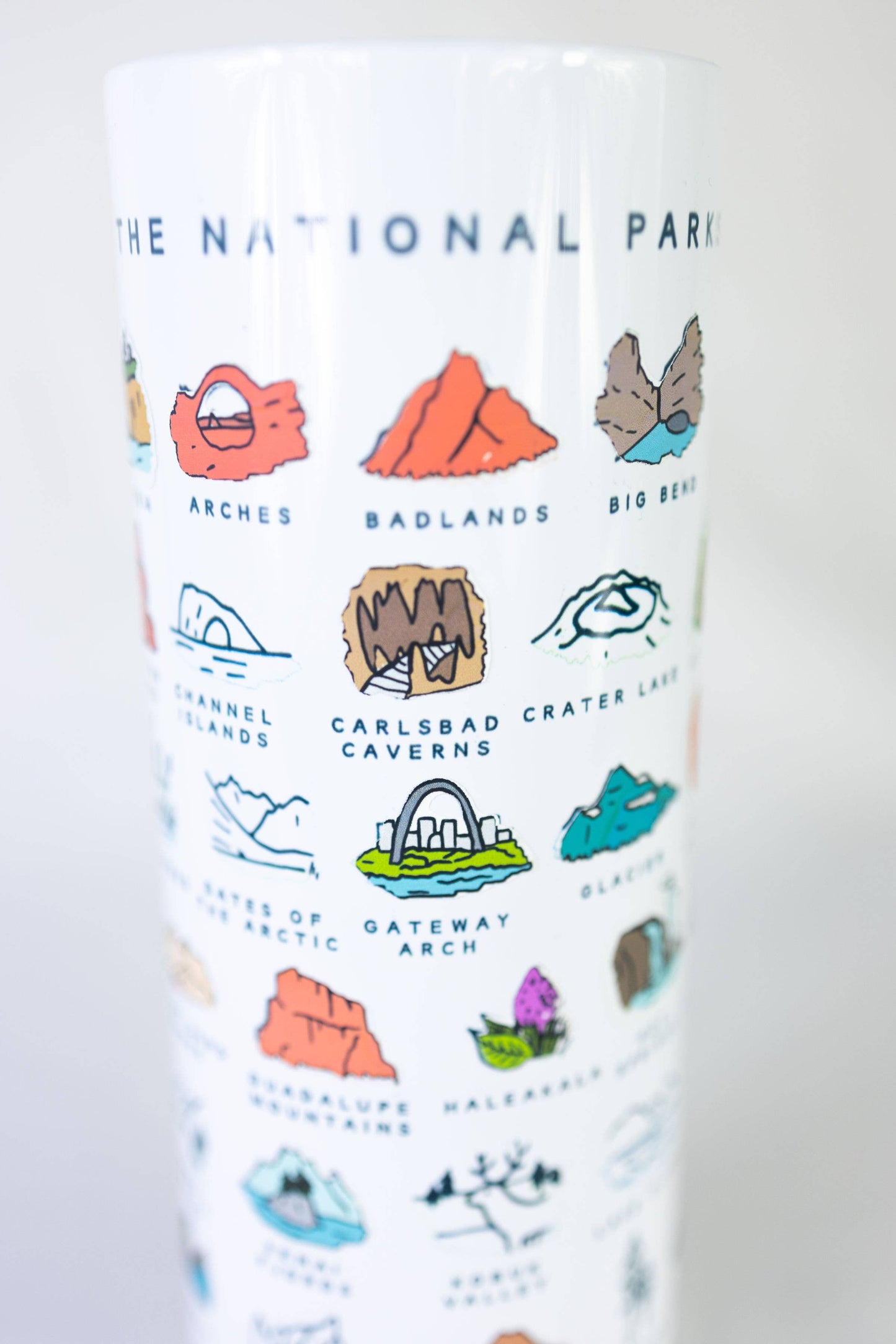 National Parks Checklist 20 oz Metal Tumbler