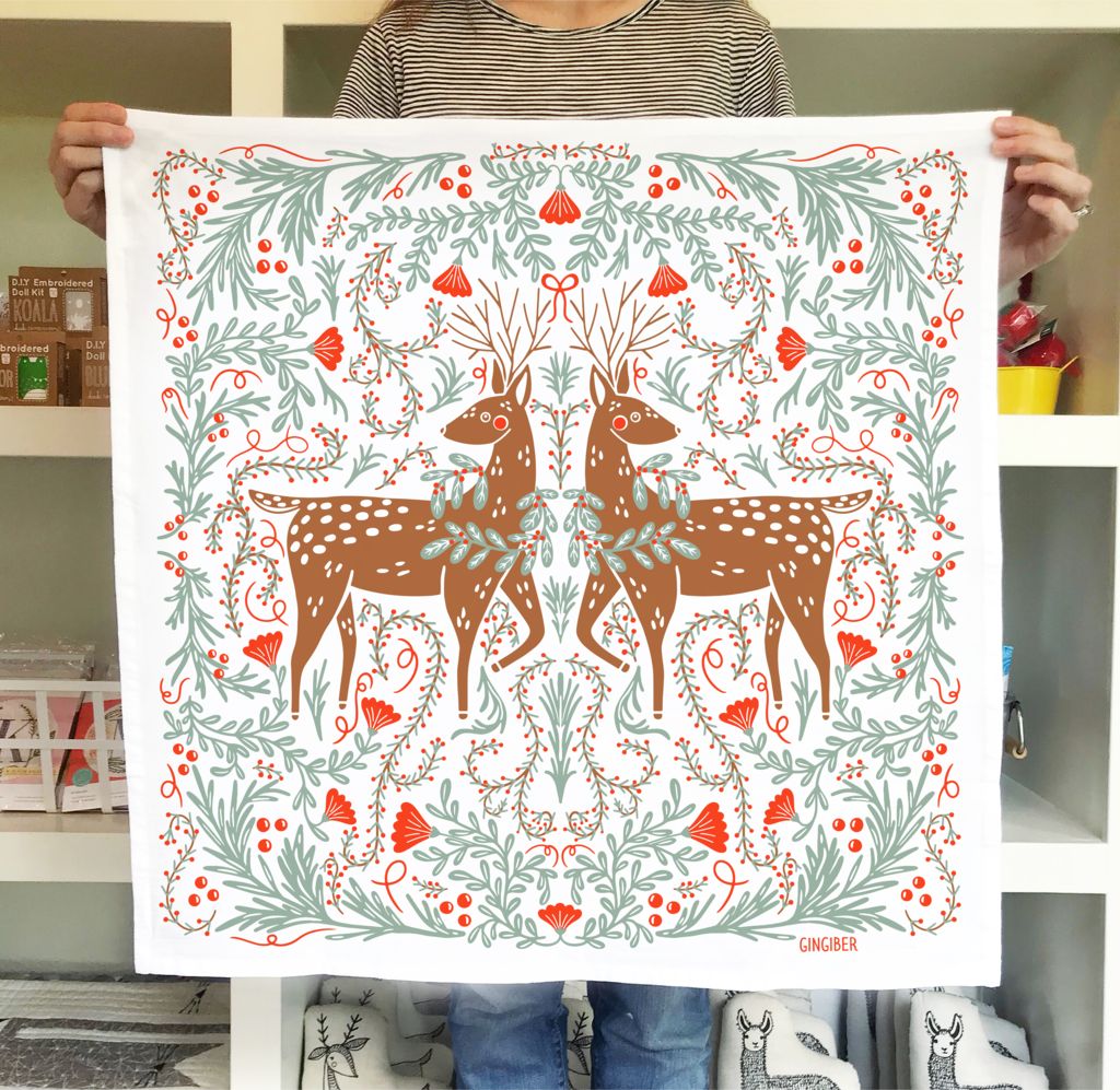 Deer Tea Towel