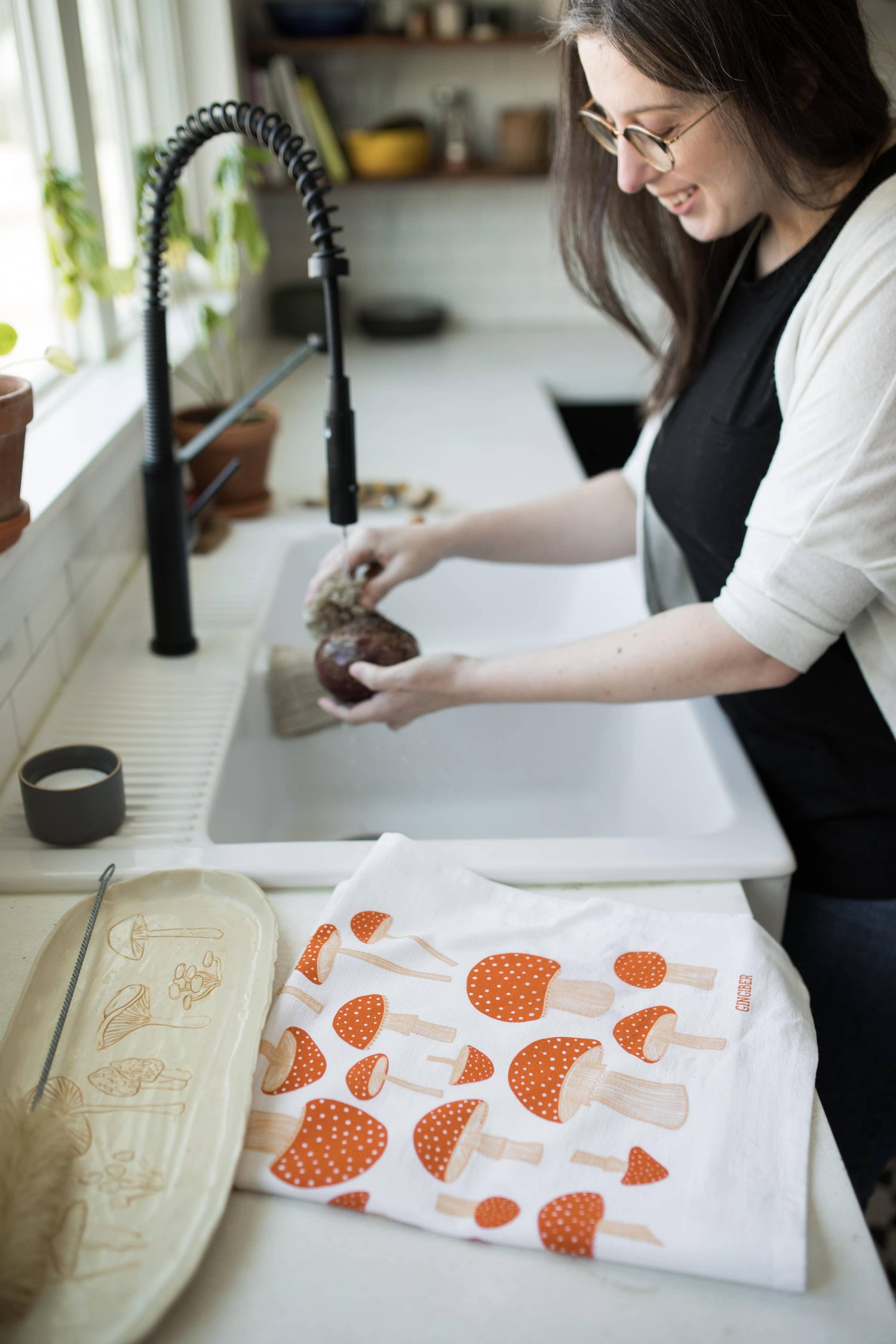 Mushroom Tea Towel