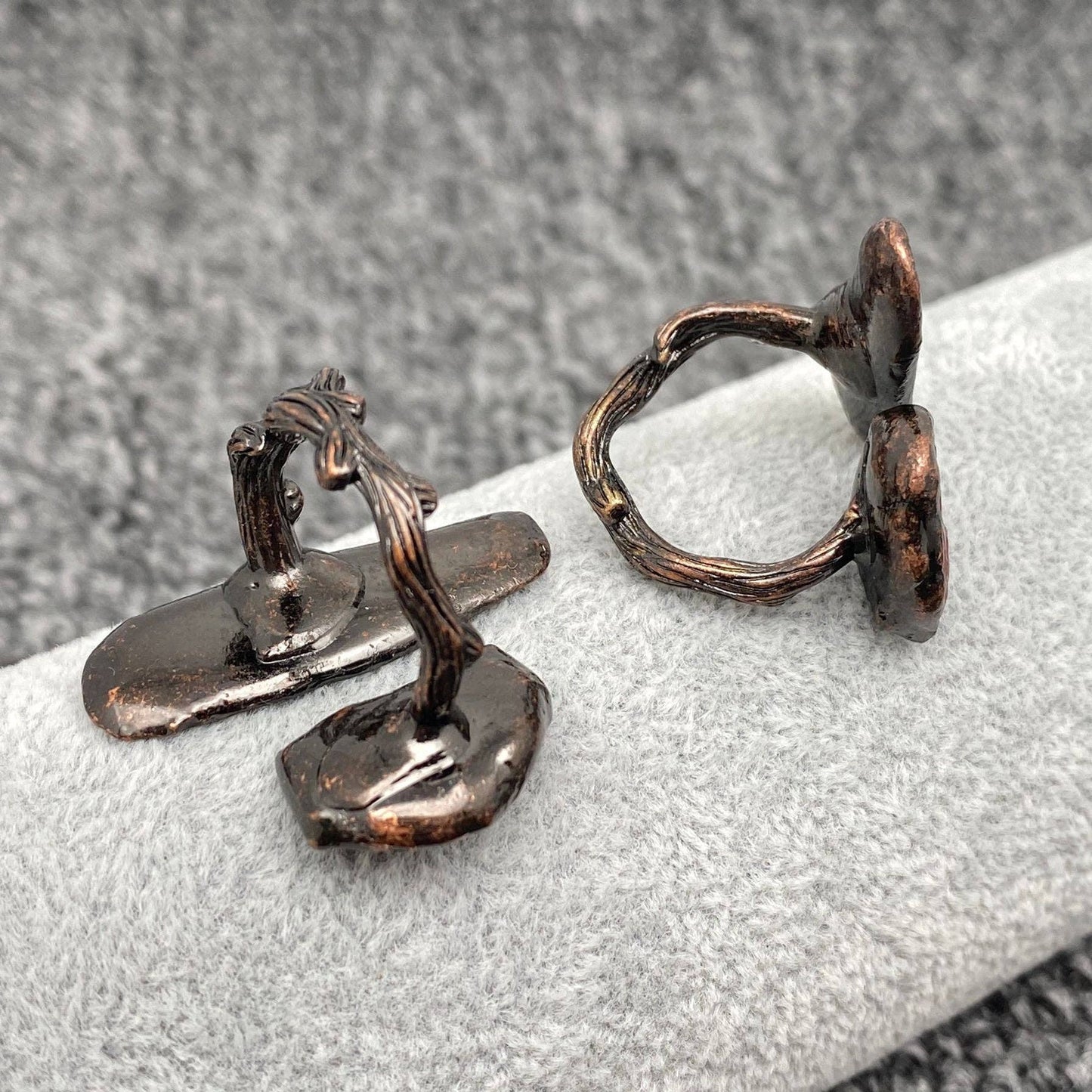 Natural Stone Raw Ruby & Kyanite Vintage Adjustable Ring - CS