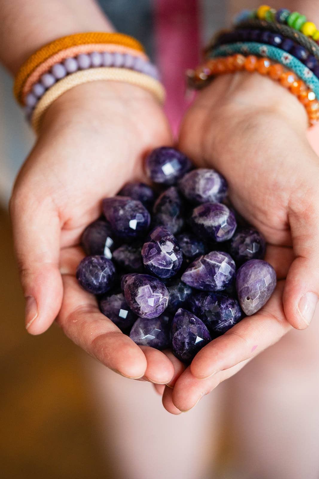 Zara Natural Stone Drop Necklace | Dog Tooth Amethyst