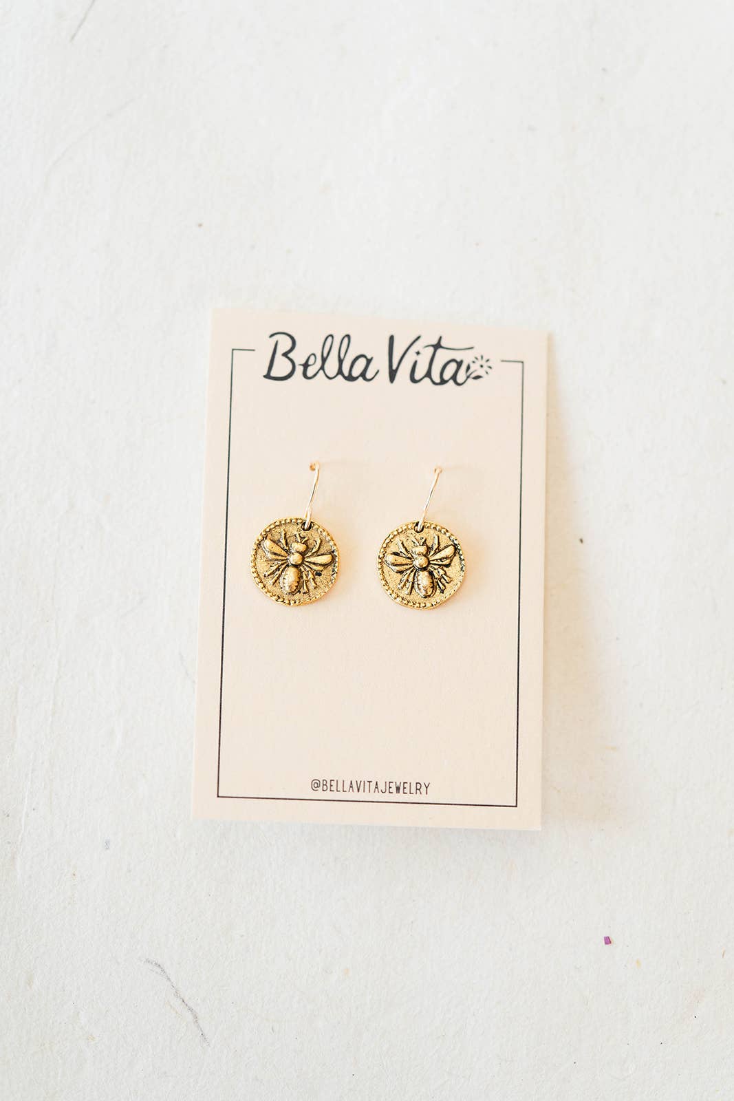Bitty Button Charm Earrings | Bee Earrings