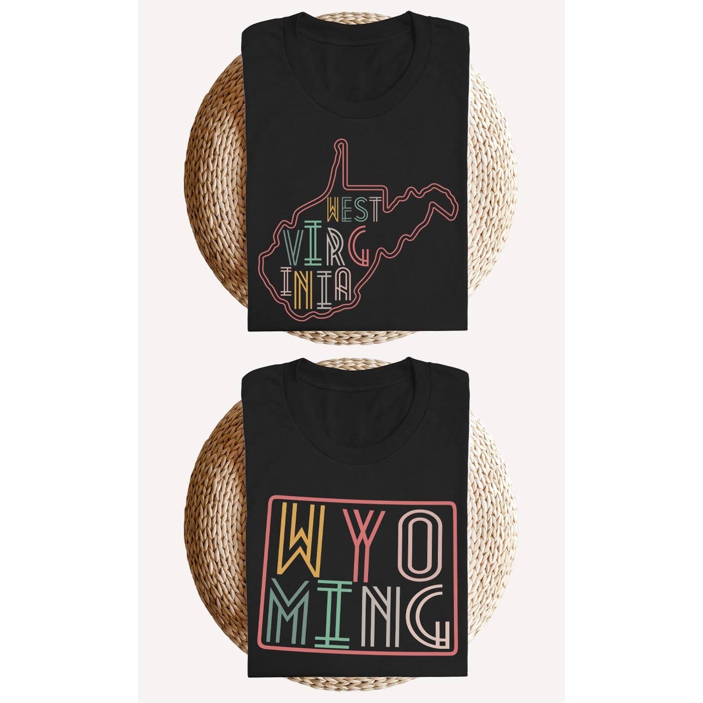 Neon Arkansas Shape Graphic Tee