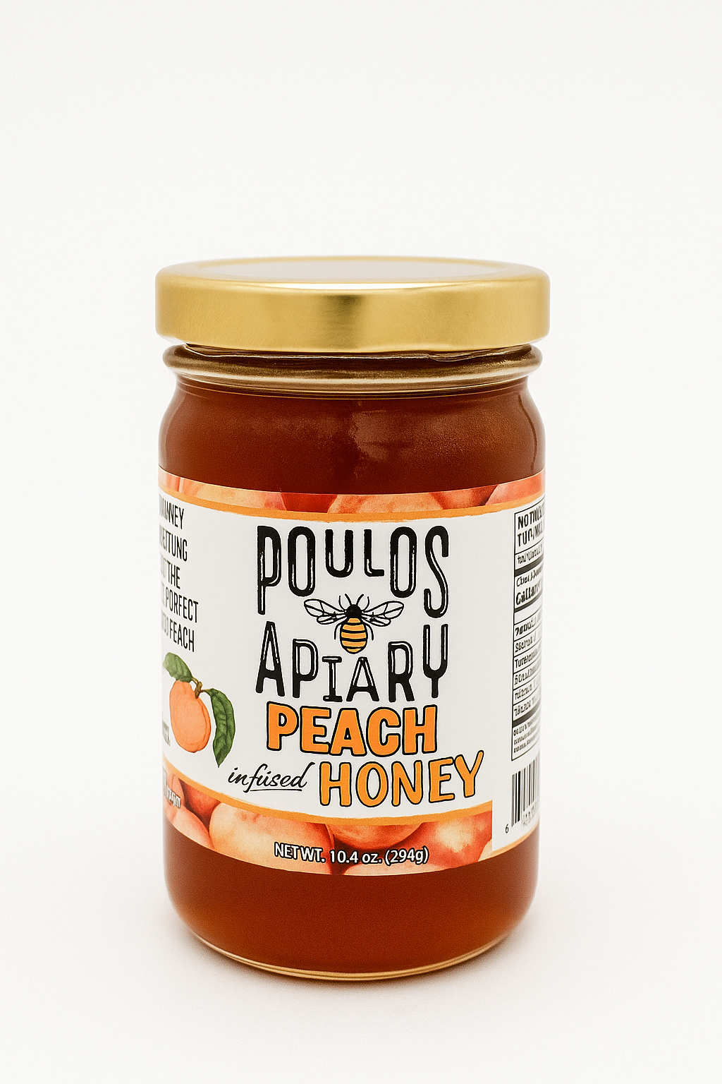 Poulos Apiary Peach infused Honey