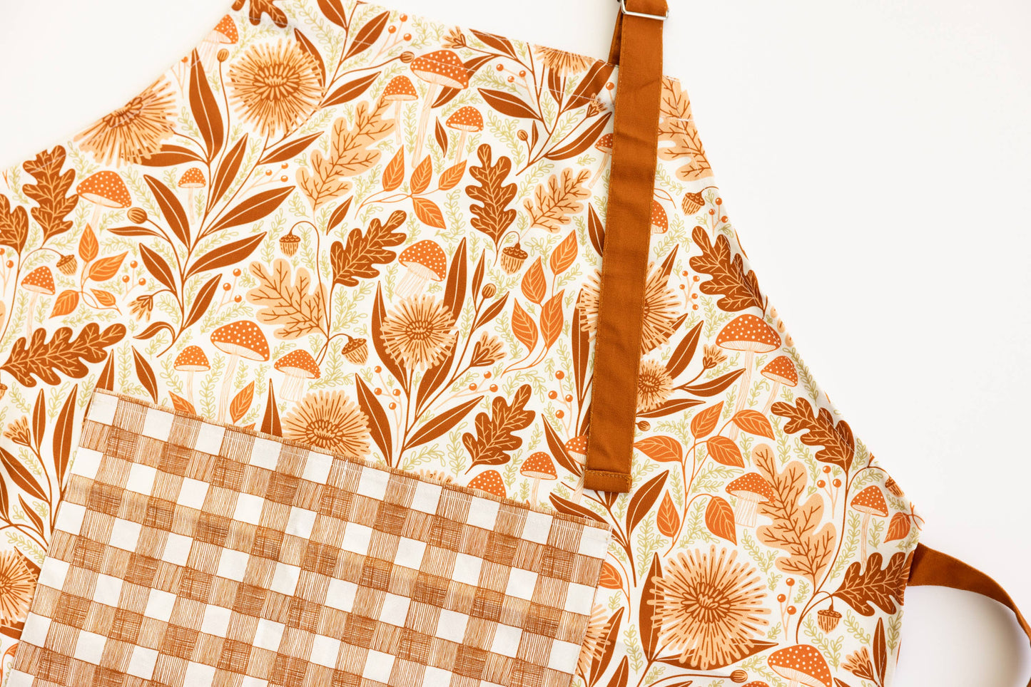 Mushroom Medley Apron - Fall Kitchen Decor