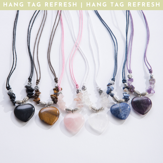 Gemstone Heart Pendants