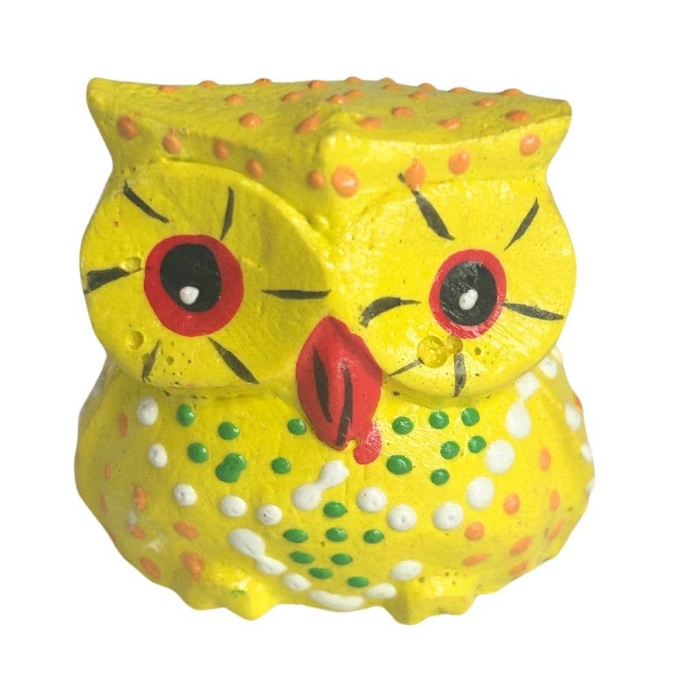 Wood Owl Figurine