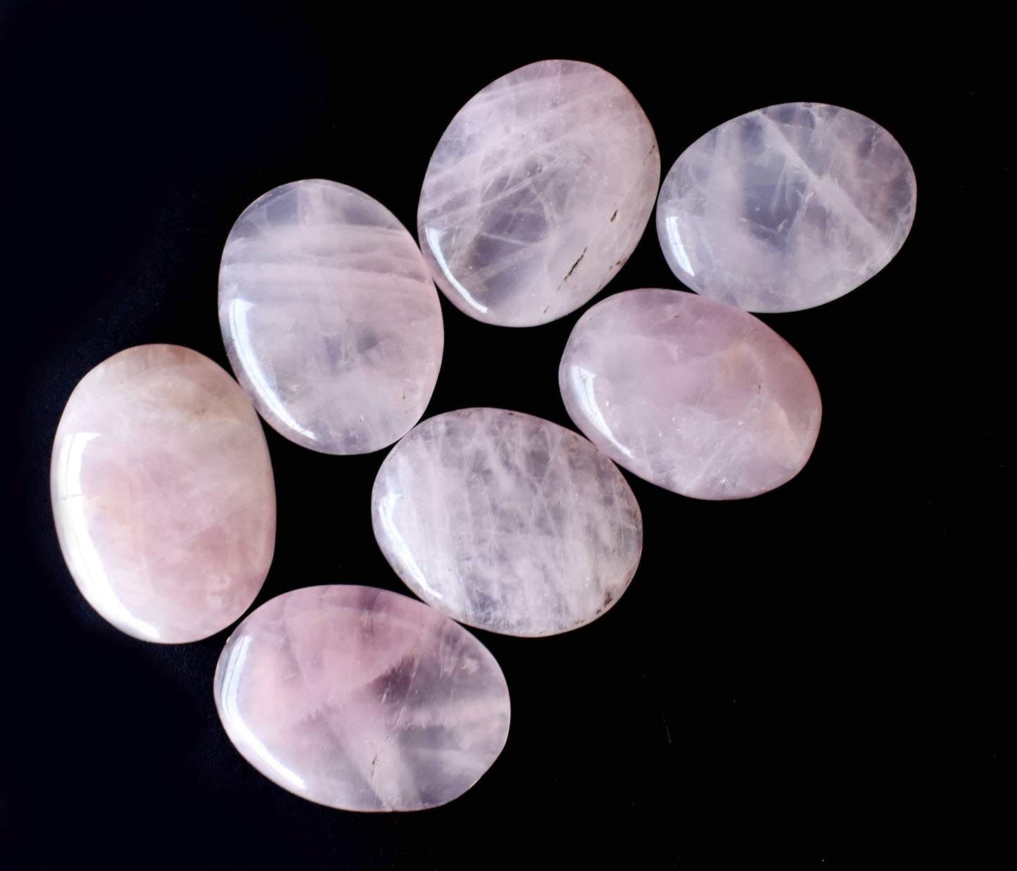 Rose Quartz Worry Stones, Pocket Crystal, Thumb Stones