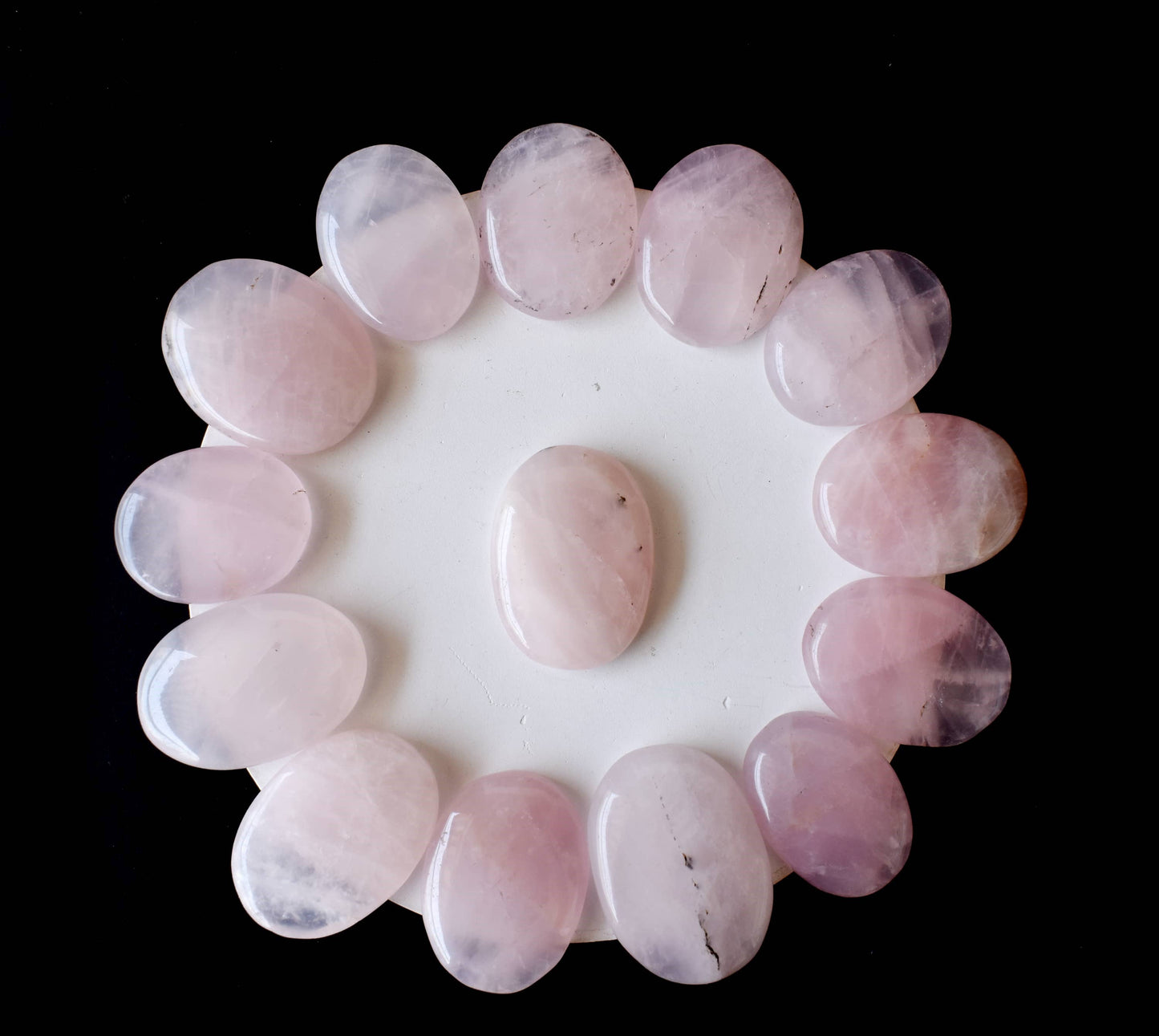 Rose Quartz Worry Stones, Pocket Crystal, Thumb Stones
