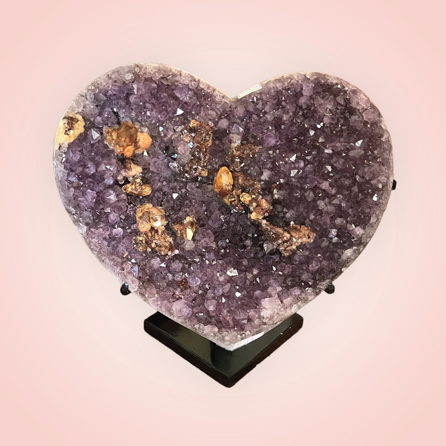 Amethyst Heart on Stand