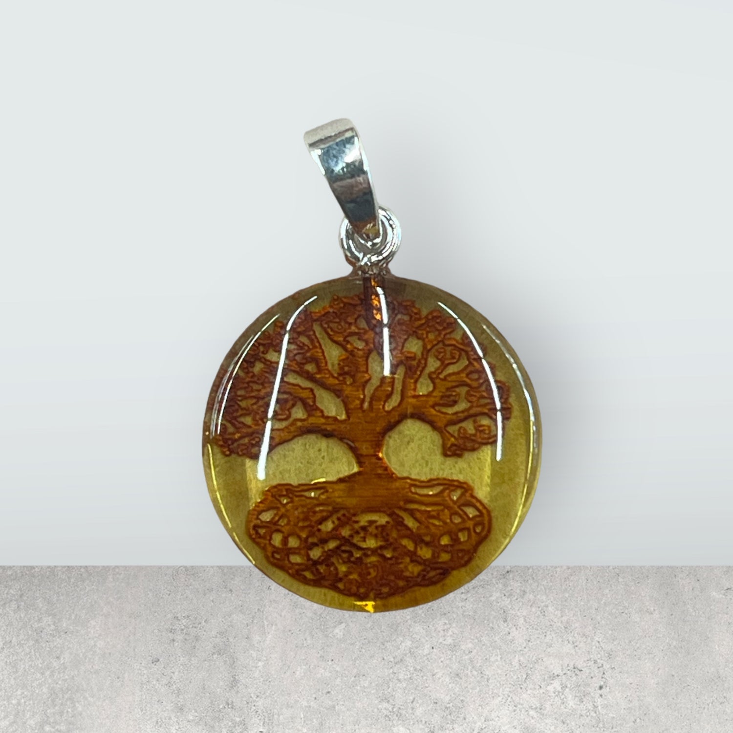 Amber Tree of Life Pendant