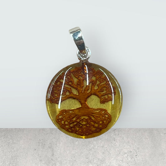 Amber Tree of Life Pendant