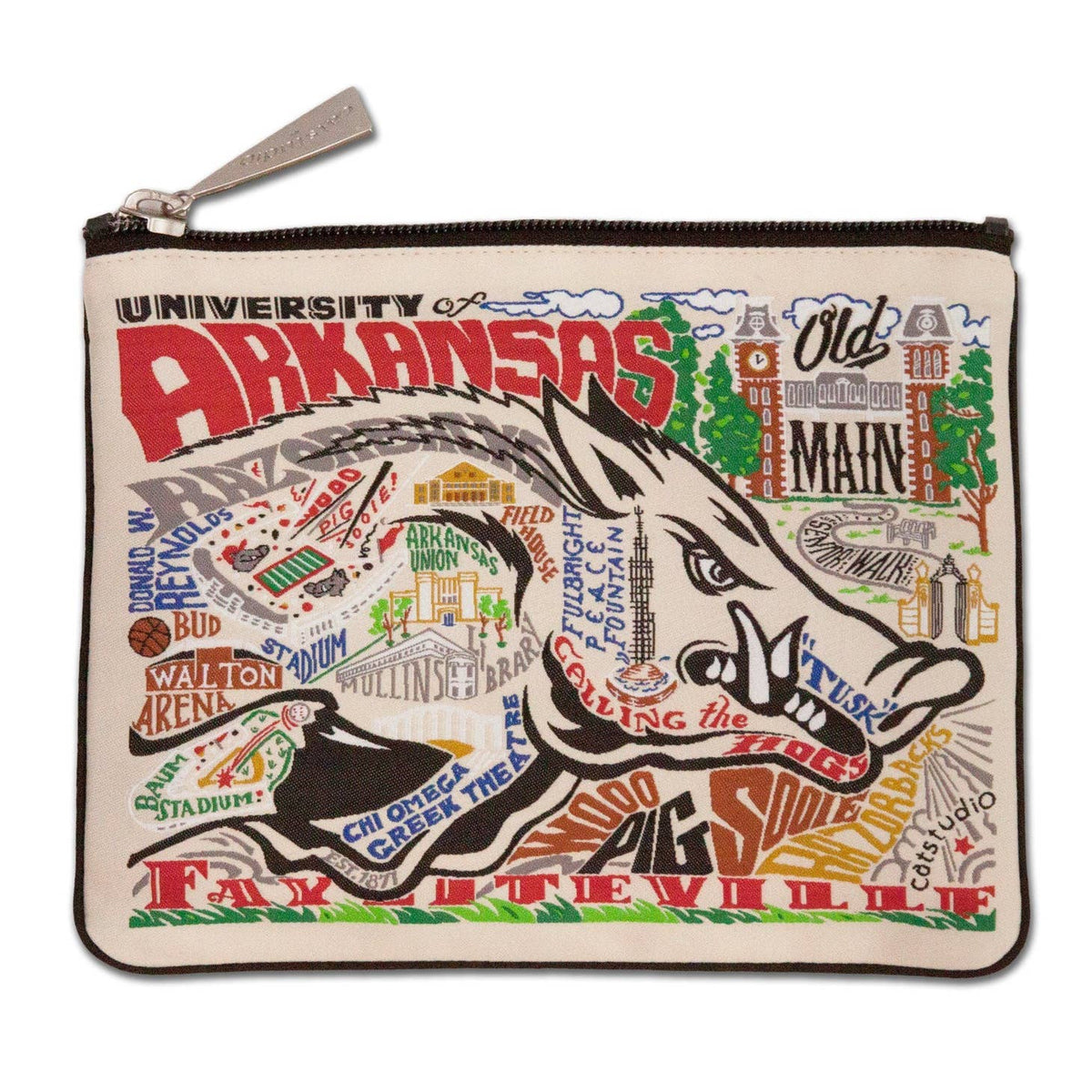 University of Arkansas Zip Pouch