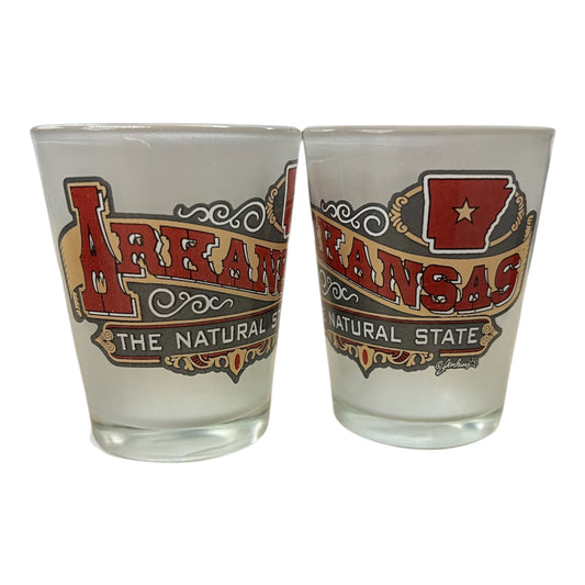 Arkansas Banner Shot Glass