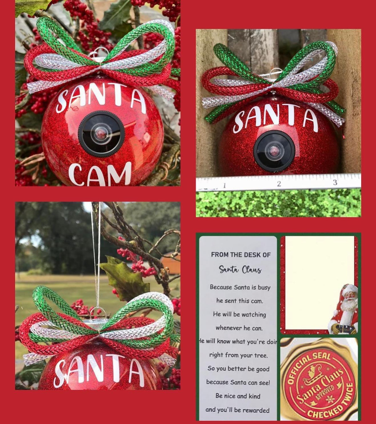 Santa Cam Ornament